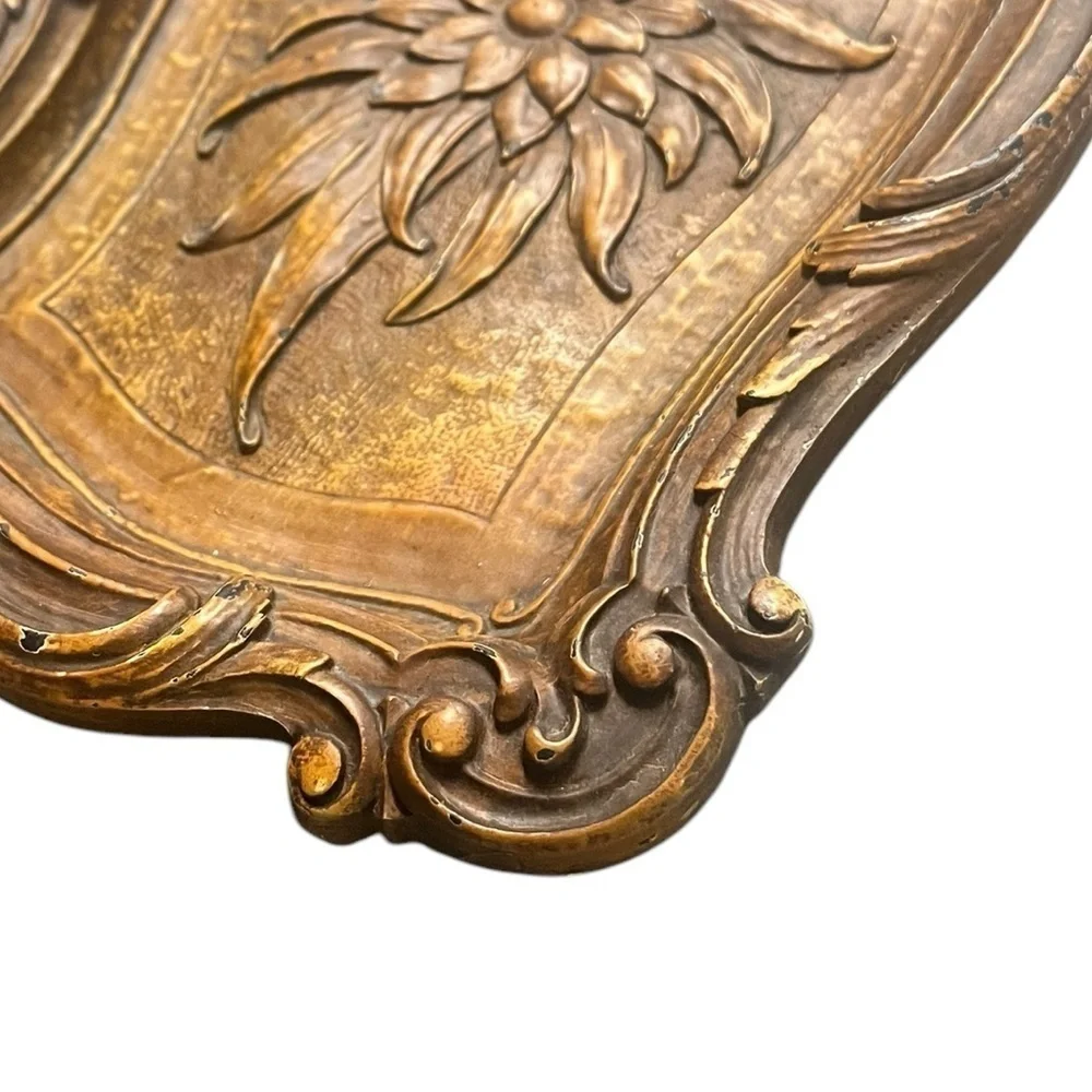 Beautiful Rustic Rectangle Carved Tray